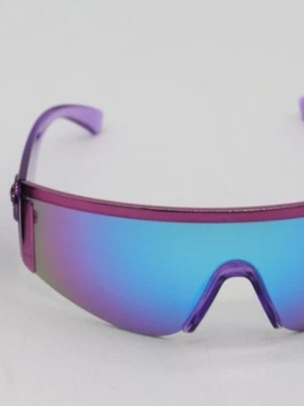 Versace Tribute Pink Blue Mirror Shield Sunglasses VE 2197 1464/55